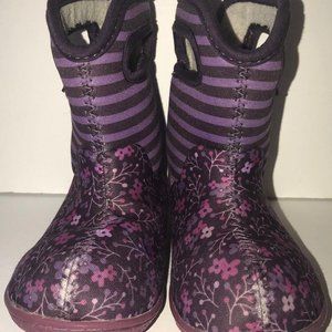 BOGS Toddler 7 Floral Stripe Boots